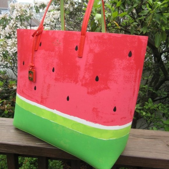 Kate Spade Make a Splash Len Watermelon Tote - Picture 6 of 7